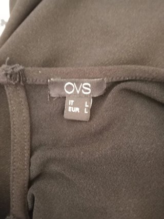 Maglia OVS nera con trasparenze taglia L
