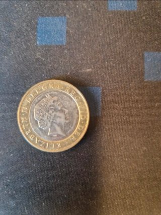 Moneta 2 Pound Inglese Regina Elisabetta