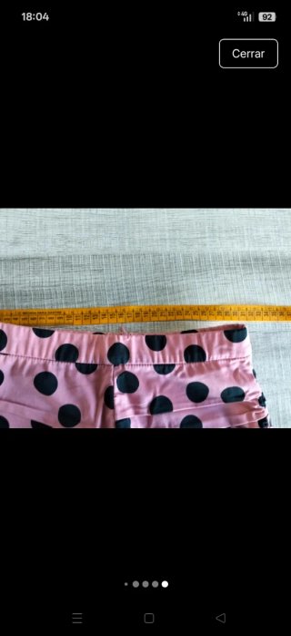 Falda Stradivarius lunares rosa T.XS