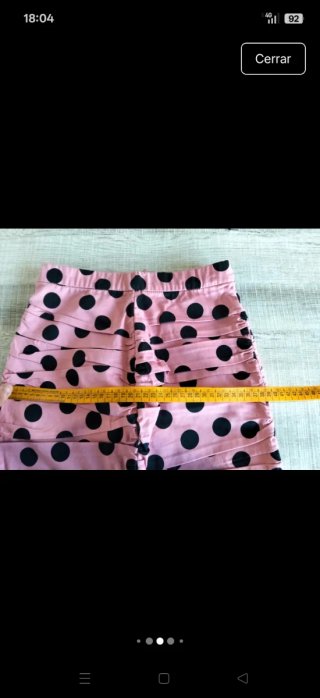 Falda Stradivarius lunares rosa T.XS