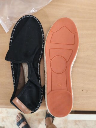 Zapatillas Esparto Talla 45 Negro Marrón