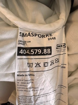 Edredón Smasporre 240x220cm Blanco