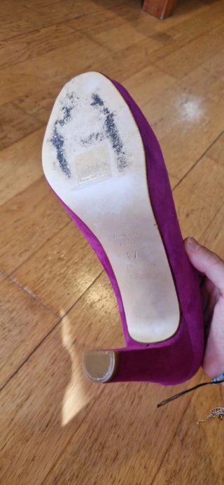 Zendra Zapatos de Tacón Morados Peep Toe
