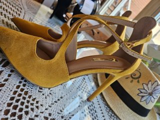 Zapatos de fiesta amarillos para mujer