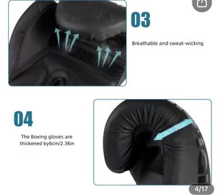 Guantes Boxeo STARLIGHT Negros Talla 6oz 26-35kg