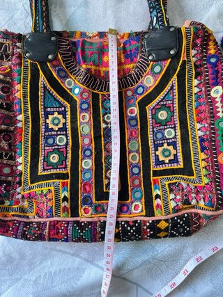 Bolso étnico bordado multicolor