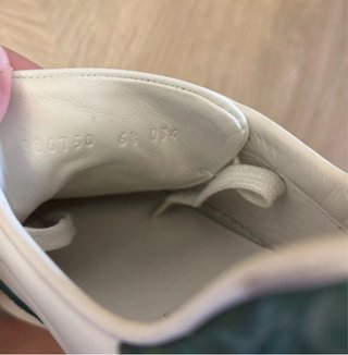 Scarpe Gucci bianche con strisce verdi e rosse