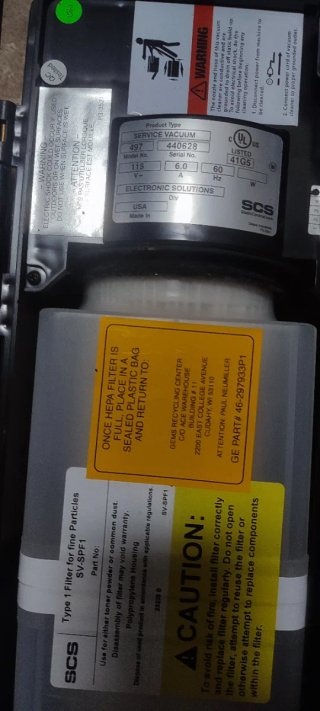 Aspiradora SCS Vacuum 497 120V