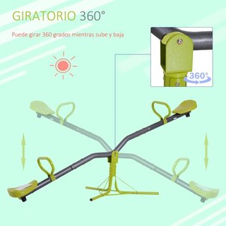 Balancín Infantil Giratorio 360° Exterior 2 Plazas
