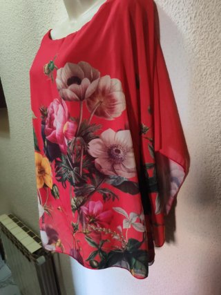 Blusa Estampada Flores Talla Única