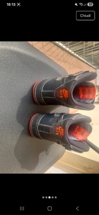 Nike Air Force One Bambino Nero Arancio