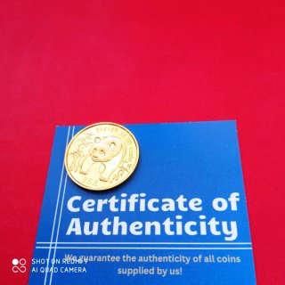 Moneda Oro Panda año 1986 P.