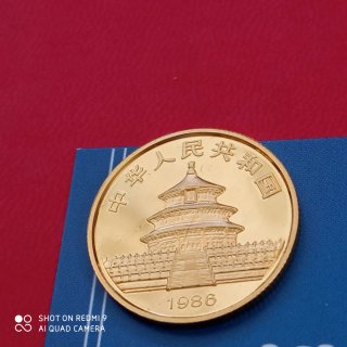 Moneda Oro Panda año 1986 P.