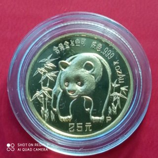 Moneda Oro Panda año 1986 P.