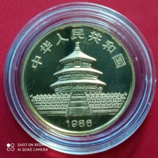 Moneda Oro Panda año 1986 P.