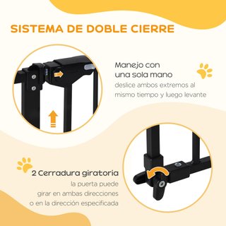 Barrera Seguridad Extensible 74-147,5x76,2cm Negro