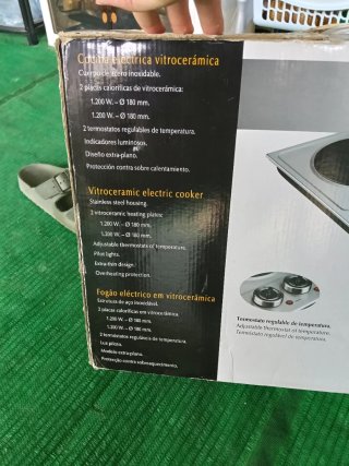 Vitrocerámica portátil 2 fuegos