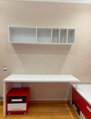 Conjunto Muebles Habitación Juvenil rojo y blanco