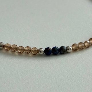 Pulsera Lapislazuli y Turmalina con plata