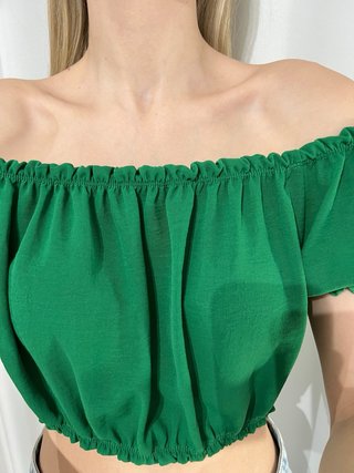 Crop top verde talla M nuevo