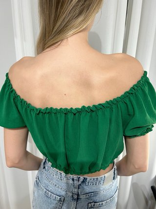 Crop top verde talla M nuevo