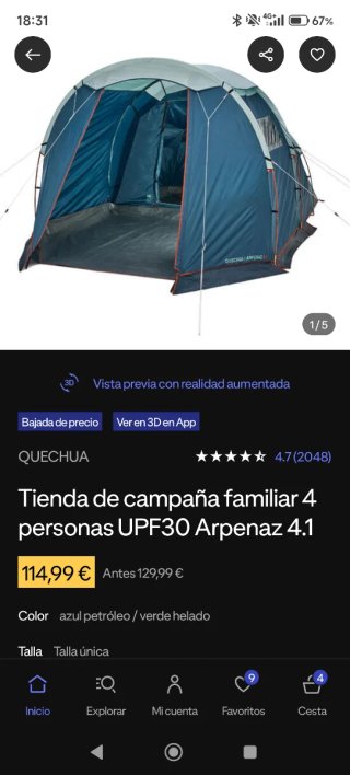 Tienda Quechua Arpenaz 4.1