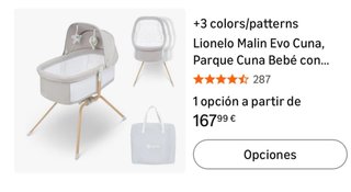 Minicuna Lionelo Malin Evo con auto balanceo