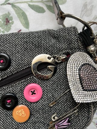 Borsa Guess Cuore Glitterata Grigia Argento