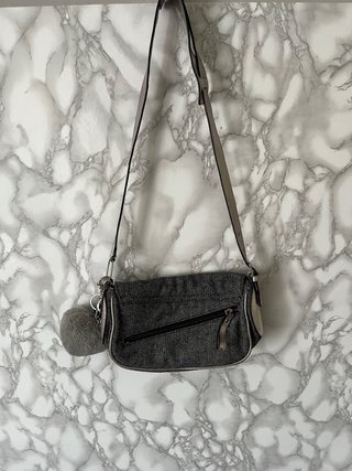 Borsa Guess Cuore Glitterata Grigia Argento