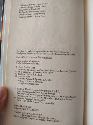 Libro Paulo Coello El Alquimista