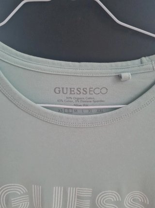 Camiseta Guess Talla S Verde Estampada