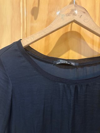 Blusa negra manga larga