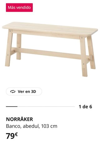 Banco de madera Ikea