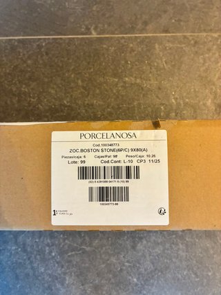 Battiscopa Porcelanosa Boston Stone 9x80