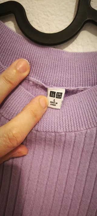 Jersey lana Uniqlo lila Talla L