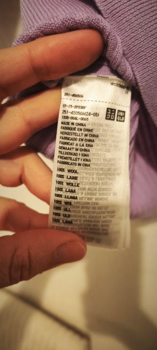 Jersey lana Uniqlo lila Talla L