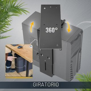 Soporte Torre PC Bajo Mesa Negro