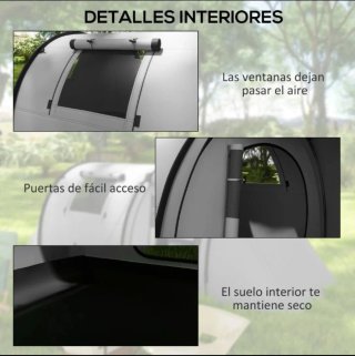 Tienda de campaña gris