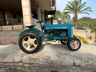 Tractor Decorativo Metal Antiguo