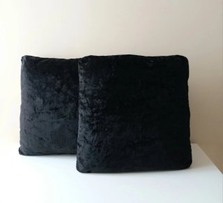 Cojín Negro Chenilla Nuevo 45 x 45 cm