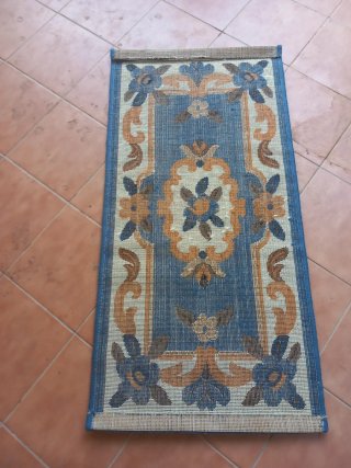 Coppia di Tappeti Classici Persiani Blu e Beige