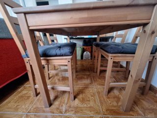 Mesa y 4 Sillas JOKKMOKK Madera
