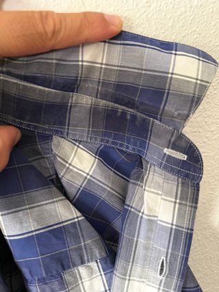 Camisa Lacoste Cuadros Azul y Blanco