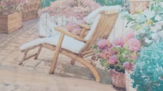 Cuadro F. Neri Jardín Mediterráneo 78x58 cm