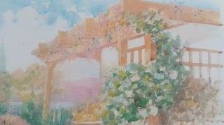 Cuadro F. Neri Jardín Mediterráneo 78x58 cm