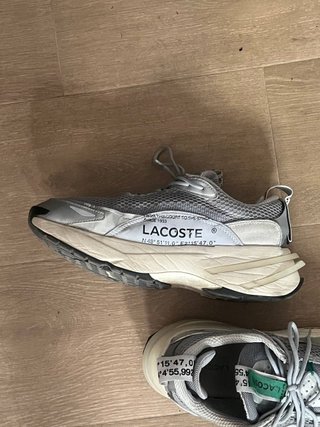 Zapatillas Lacoste Talla 44 Gris/Blanco