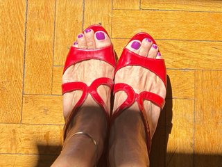 Sandalias Prada Charol Rojo Talla 36
