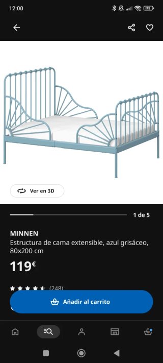 Cama extensible MINNEN IKEA 80x200cm
