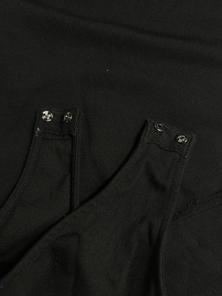 Body negro flores bordadas Talla L