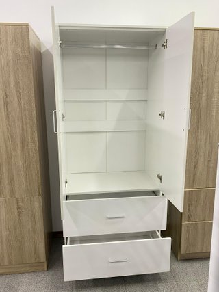 Armario blanco de 2 puertas + espejo NUEVO